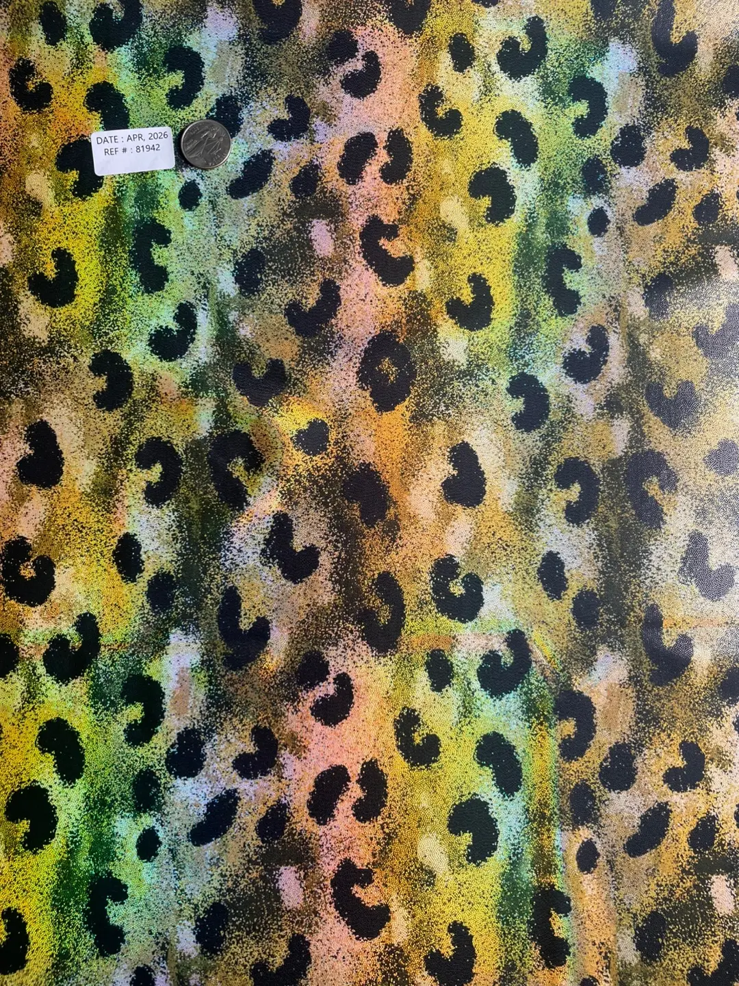 Modern Leopard Hologram Foil Fabric