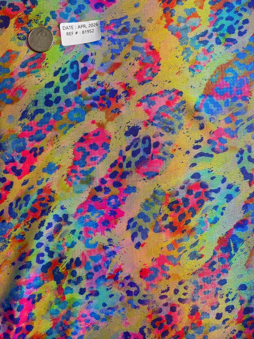 Abstract Leotard Hologram Foil